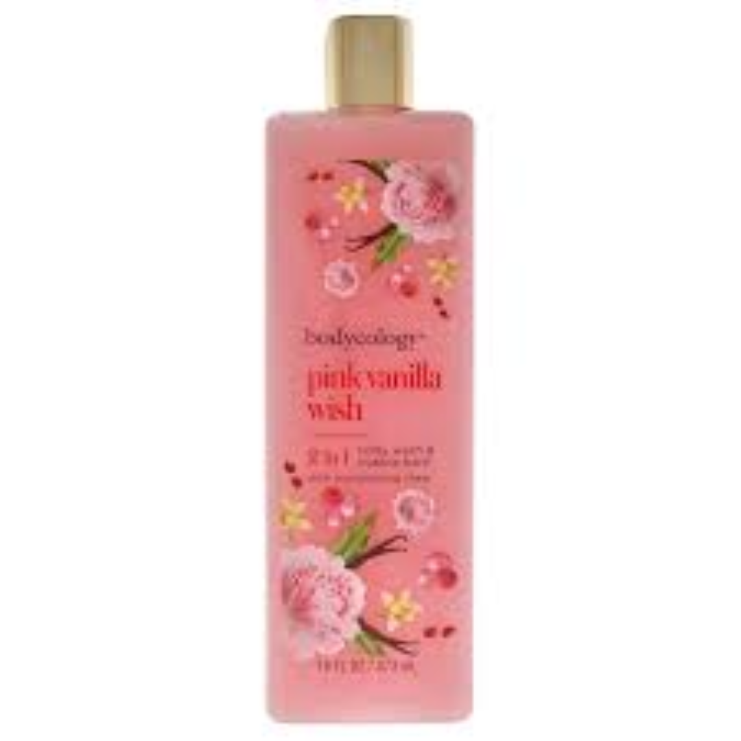 BODYCOLOGY 2IN1 PINK VANILLA WISH BODY WASH 473ML